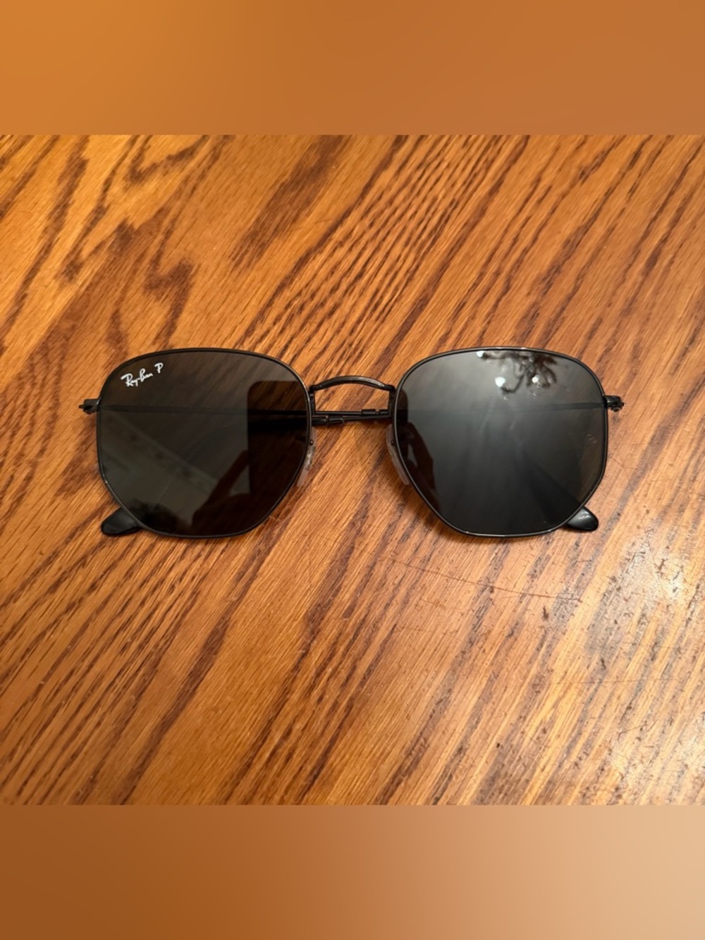 Ray-Ban Black Metal Hexagon Sunglasses